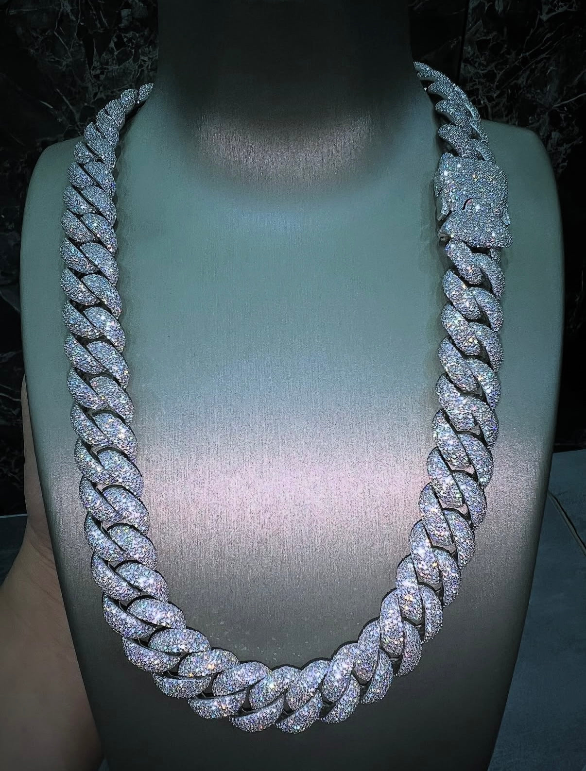 Pave Dior Chain White Gold