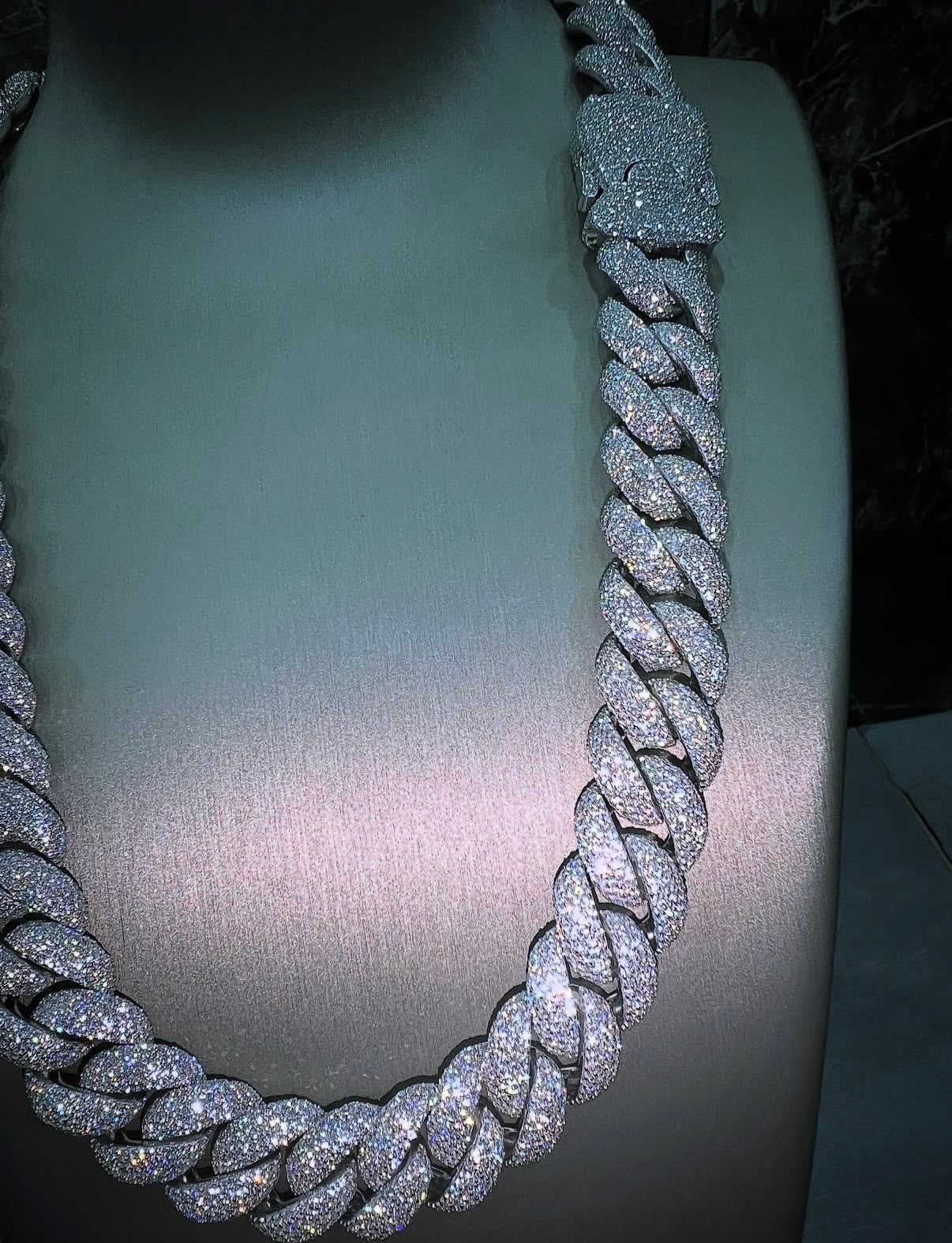 Pave Dior Chain White Gold