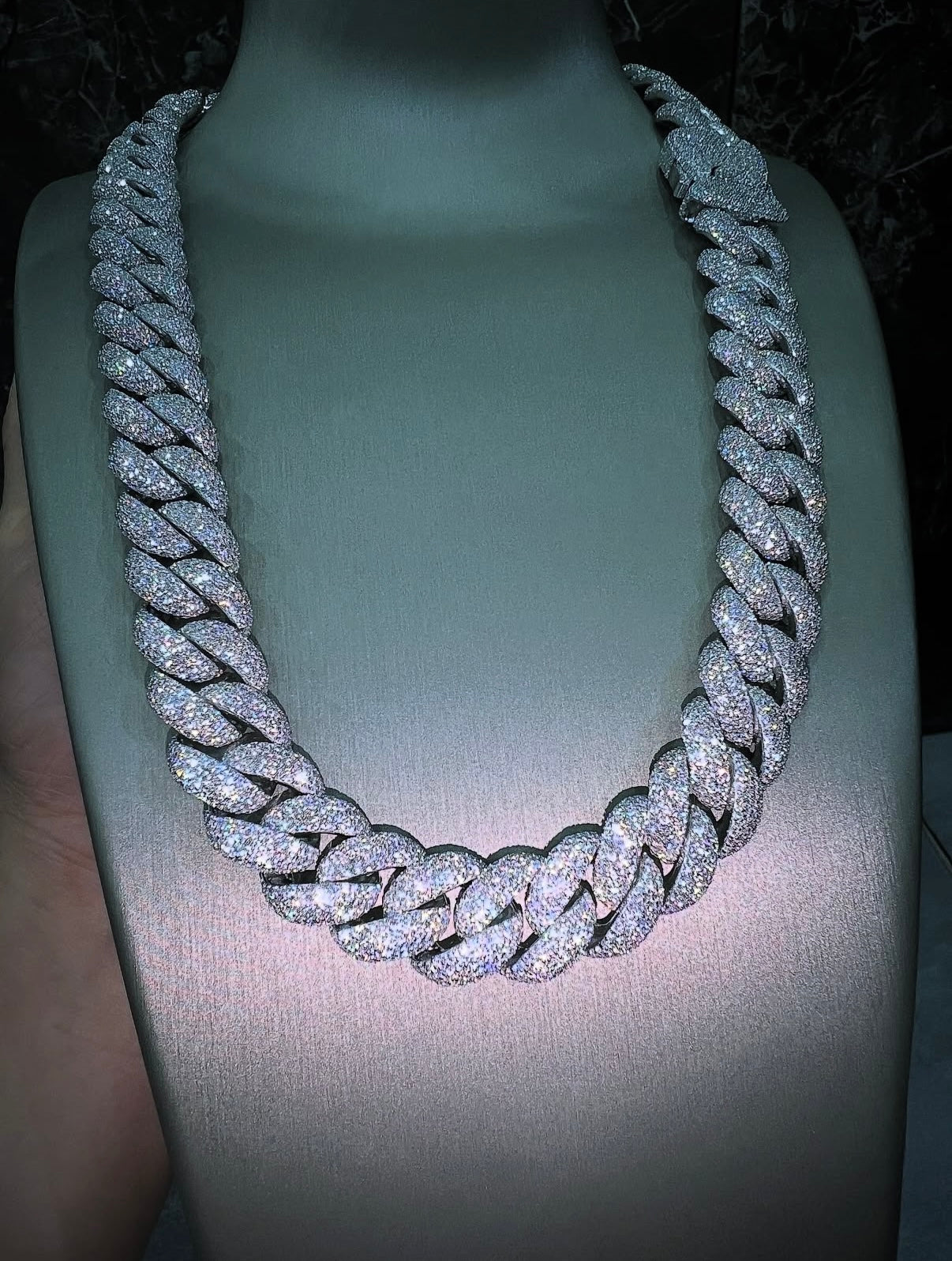 Pave Dior Chain White Gold