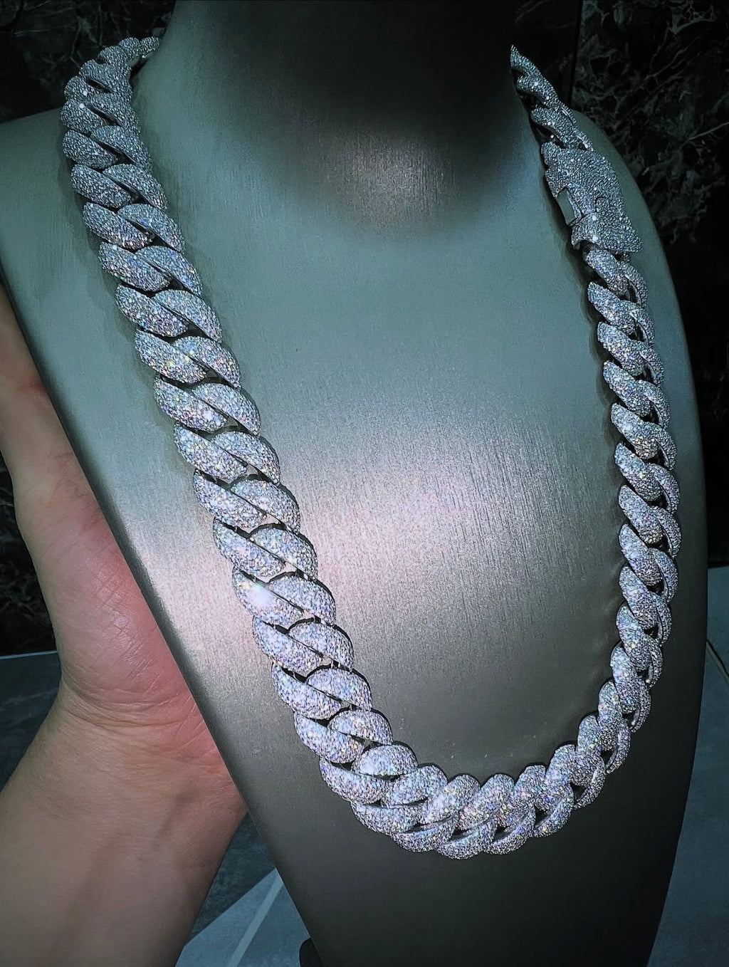 Pave Dior Chain White Gold