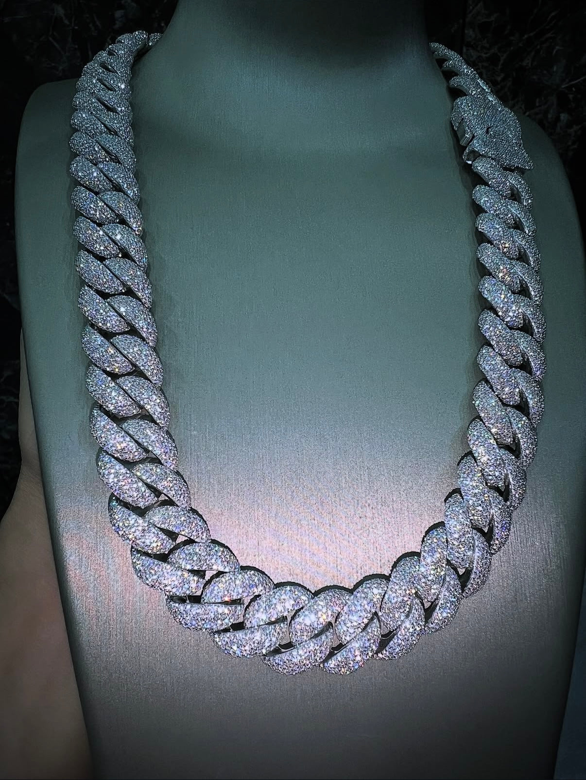 Pave Dior Chain White Gold