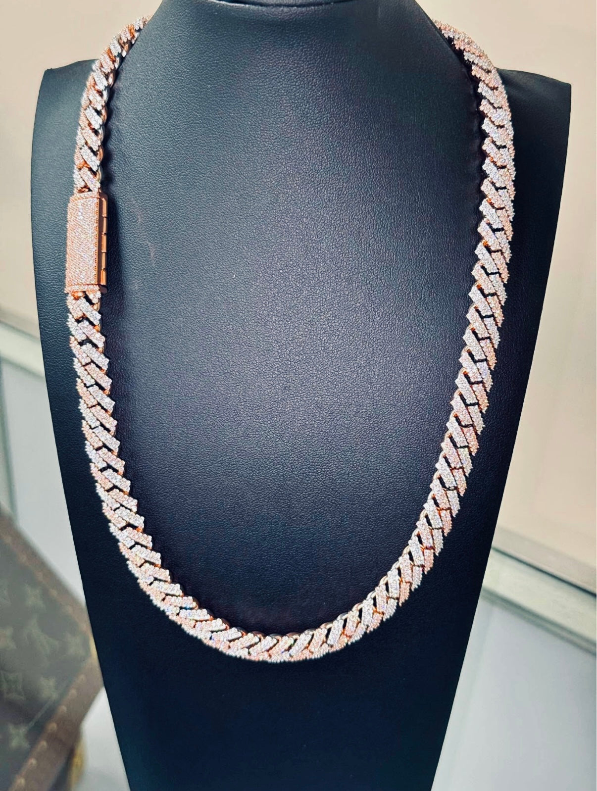 10mm White and 2 Tone Cuban Chain