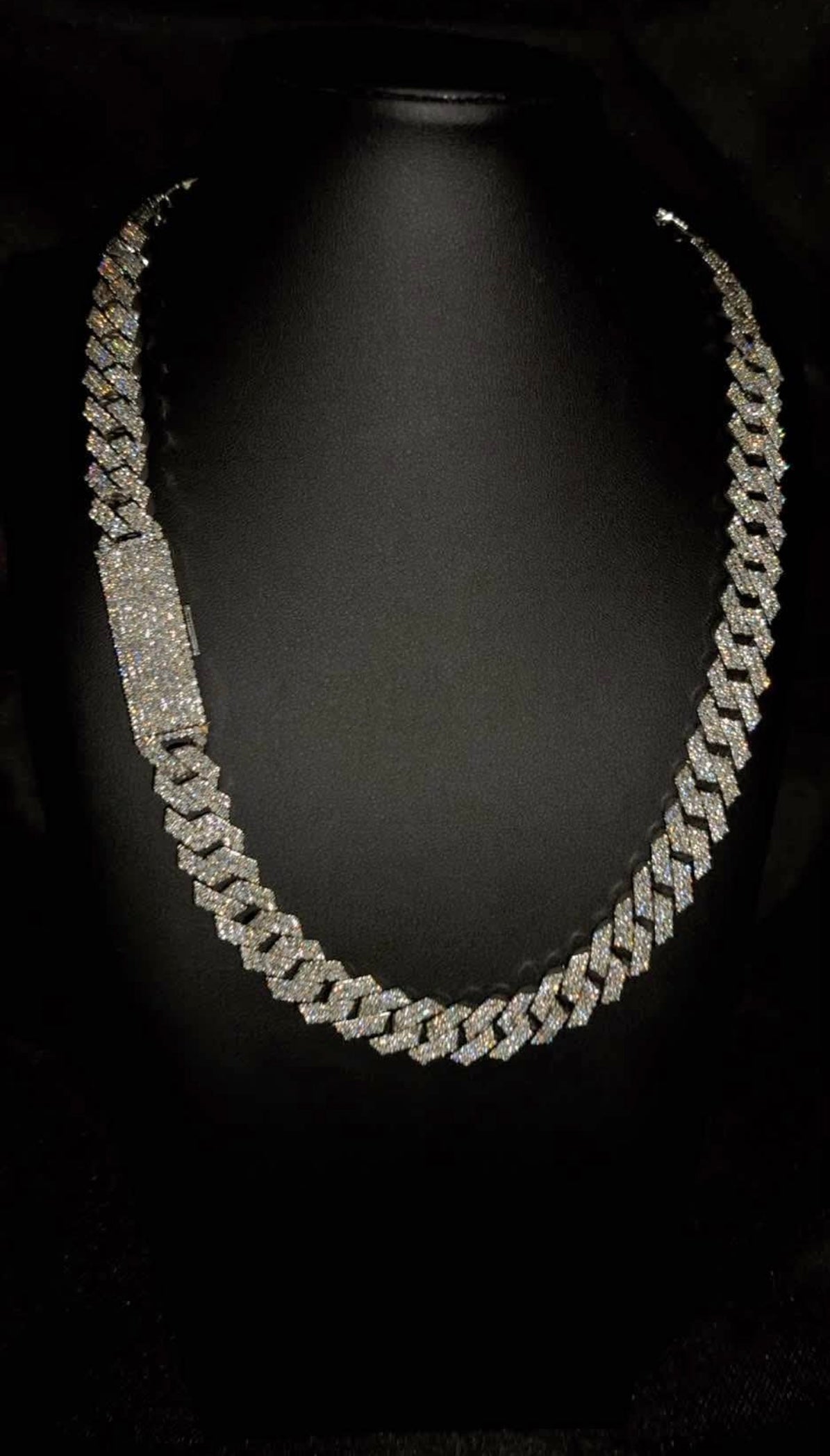 10mm White and 2 Tone Cuban Chain