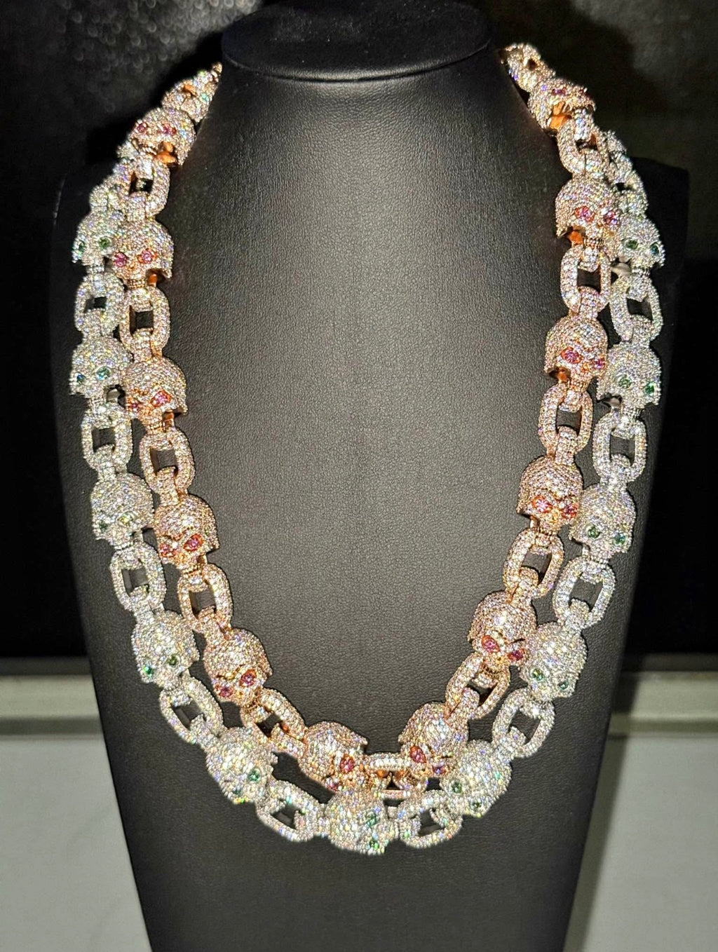 White gold and rose gold caravel Chain