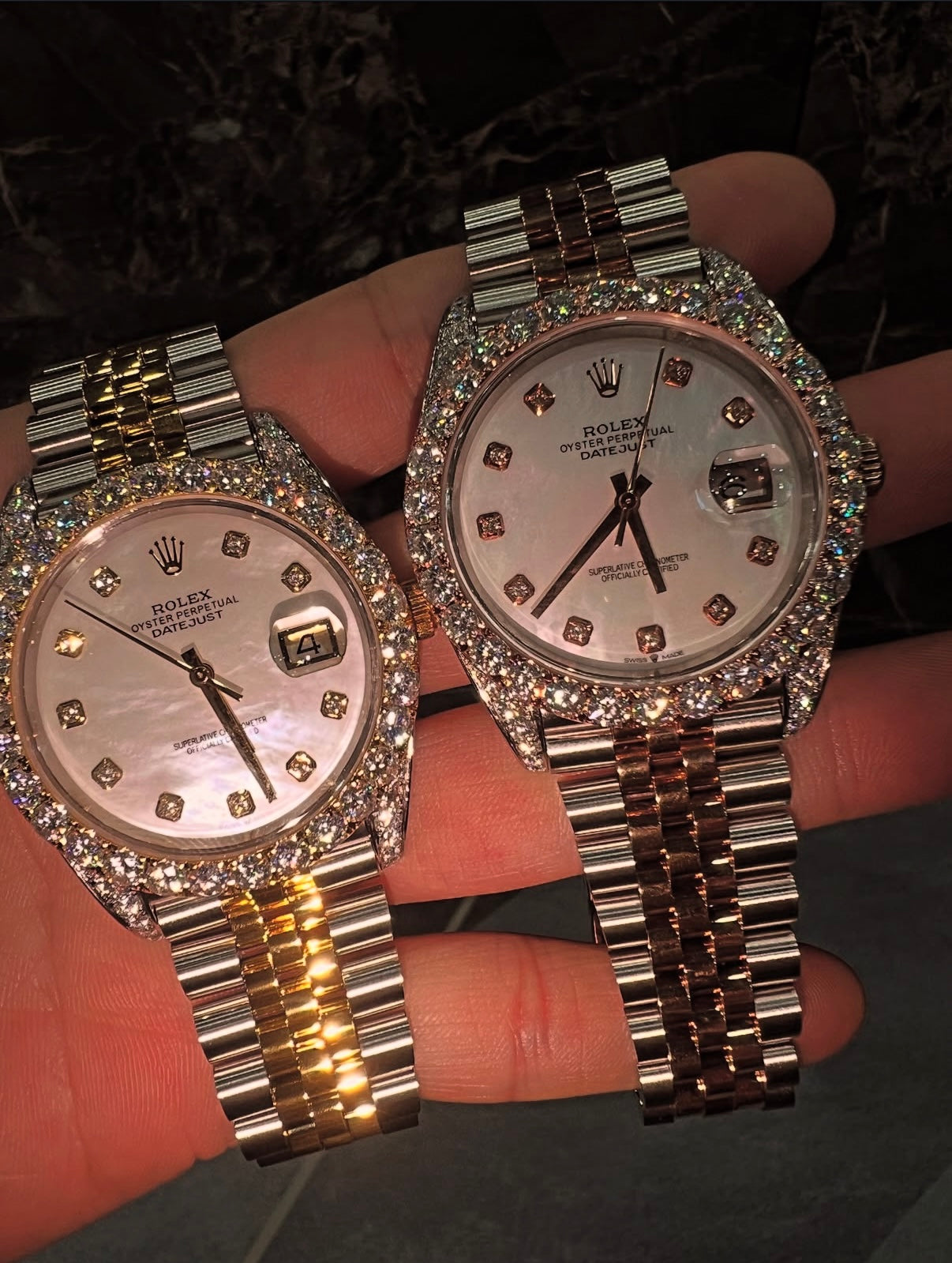 2 Tone Bezel Diamond Rolex