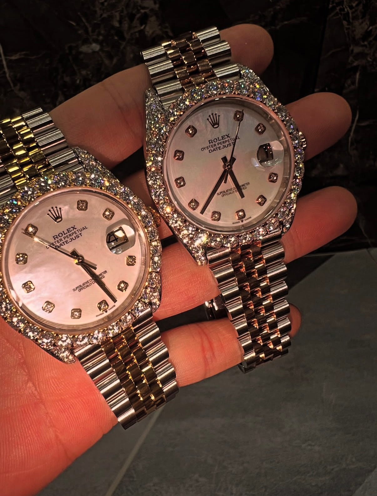 2 Tone Bezel Diamond Rolex