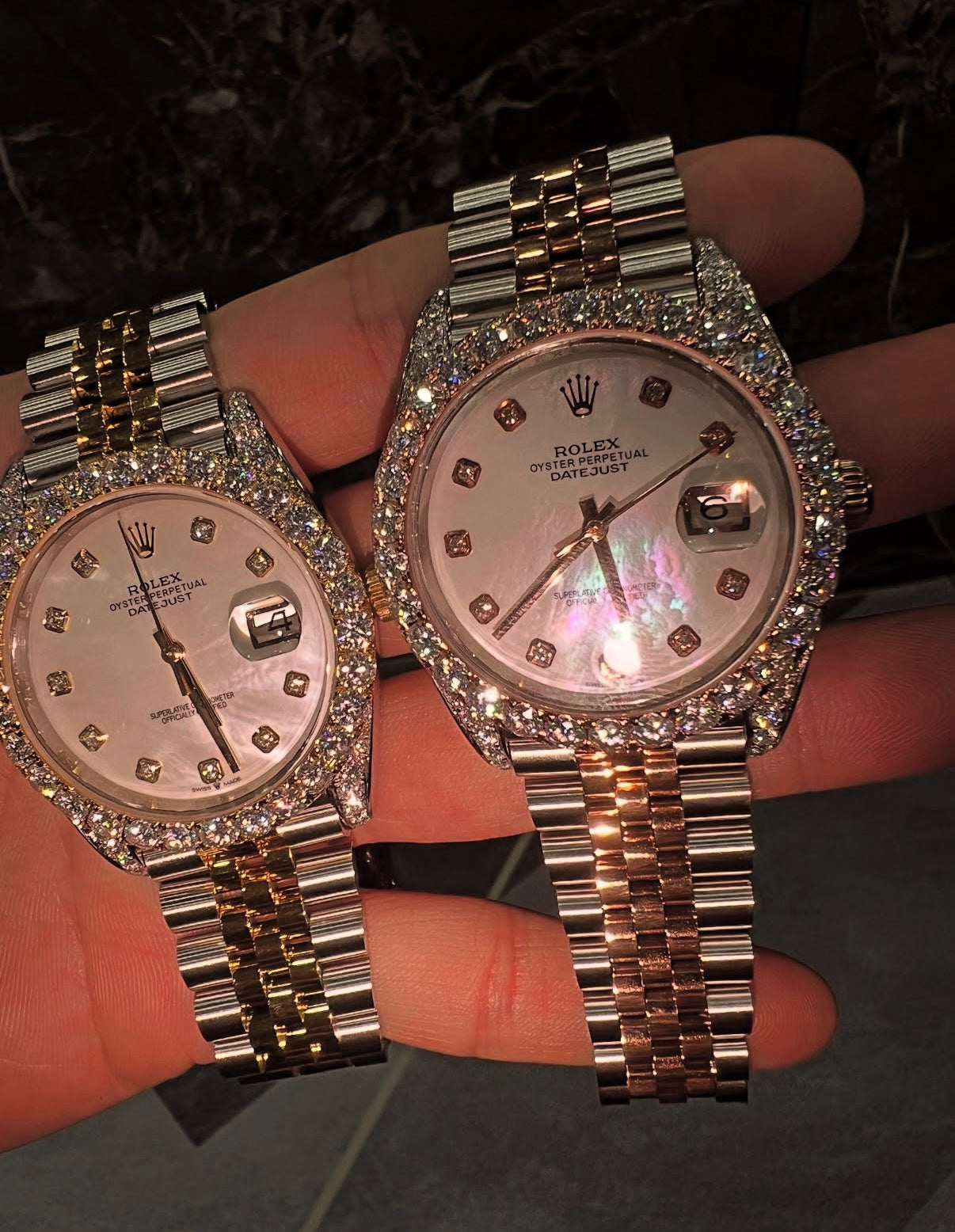 2 Tone Bezel Diamond Rolex