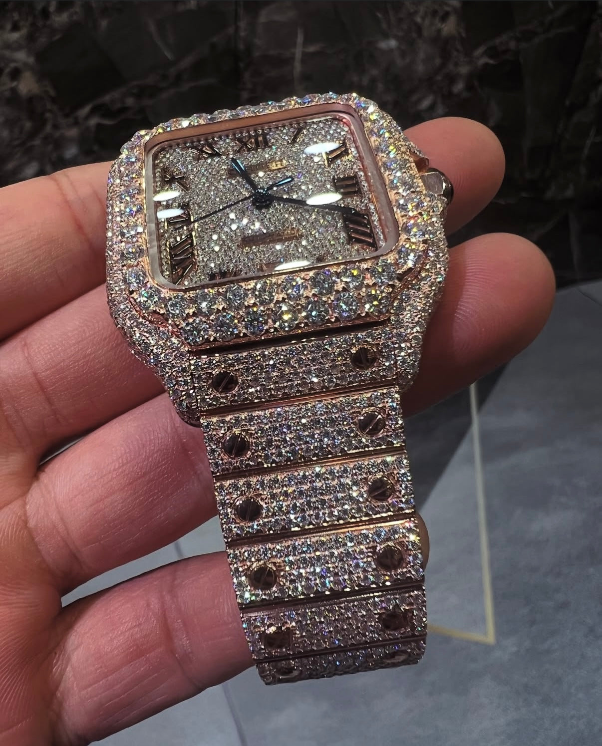 Cartier Roman Dial Rose Gold