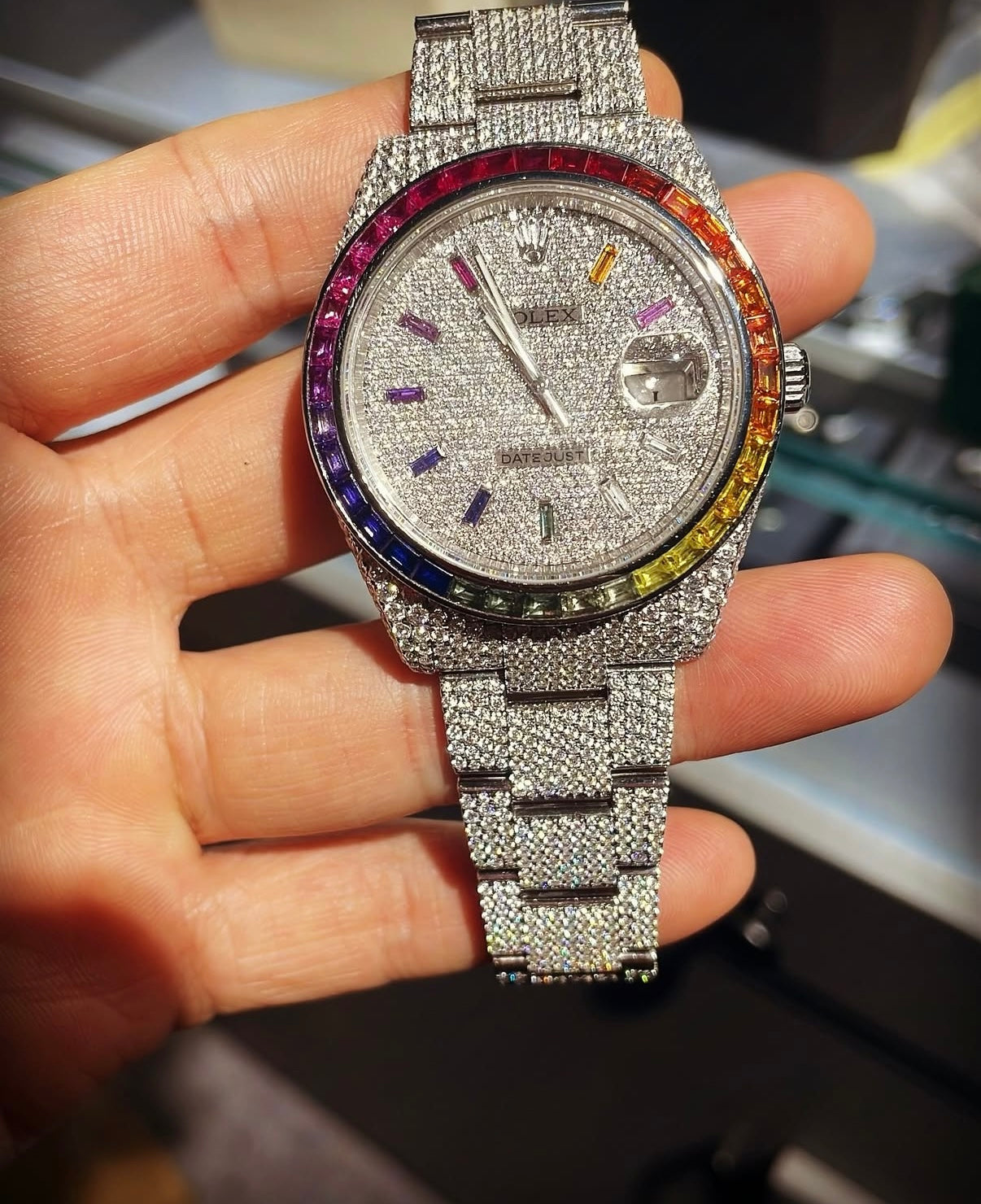 Rolex Rainbow Bezel