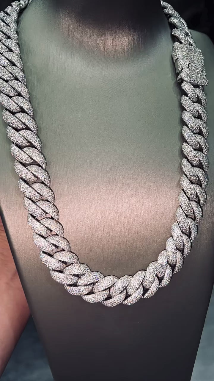 Pave Dior Chain White Gold