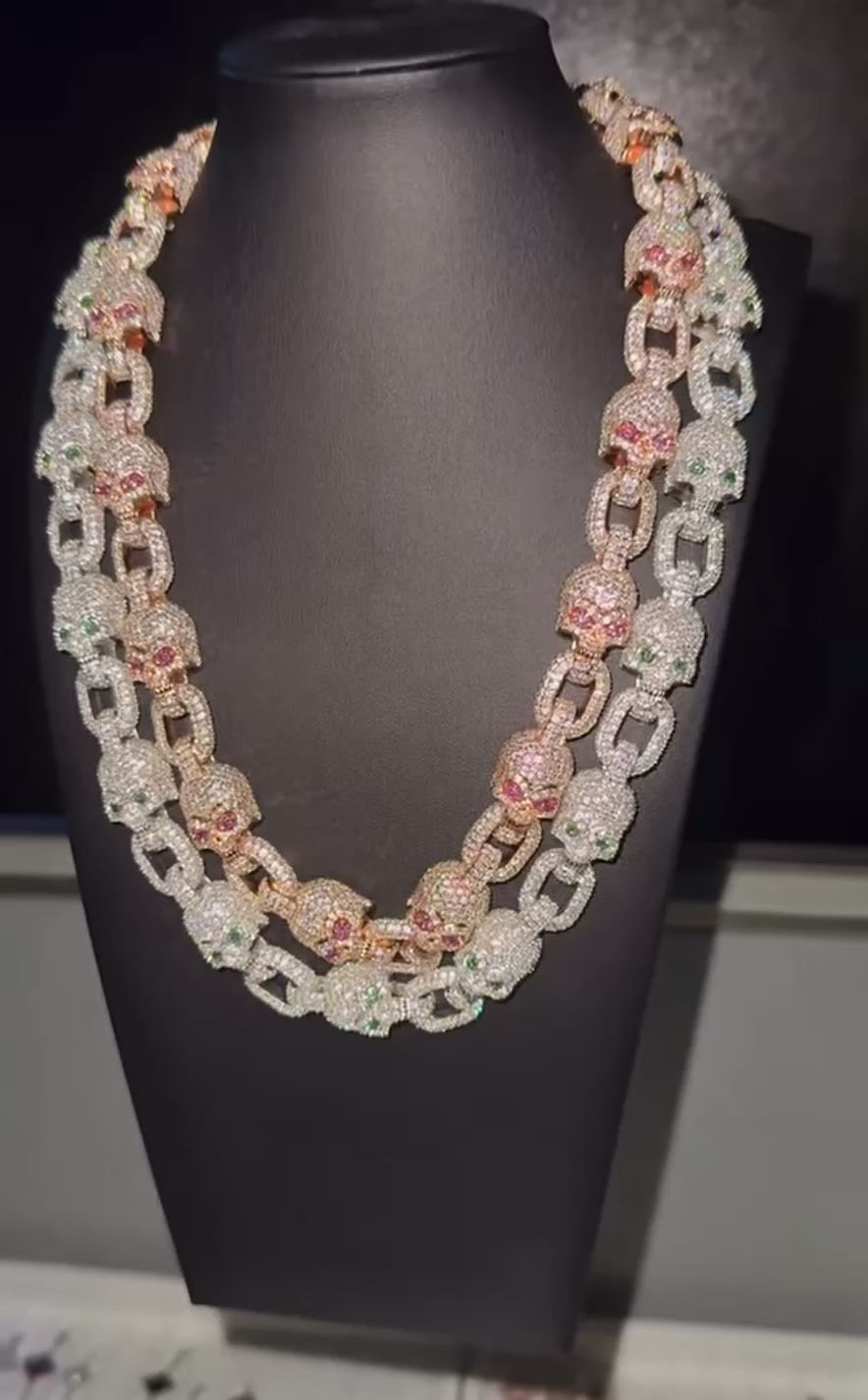 White gold and rose gold caravel Chain